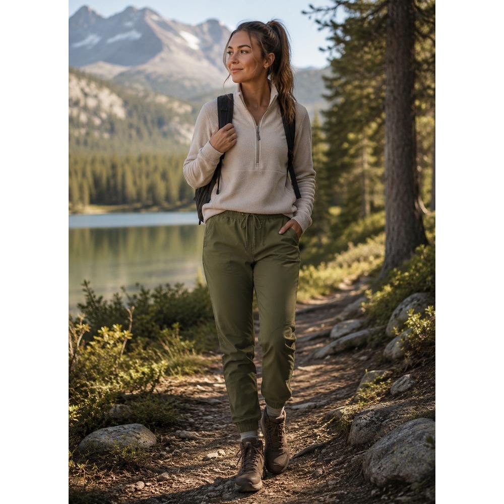 Black Diamond Womens Olive Green Climbing Hiking Joggers Size Medium